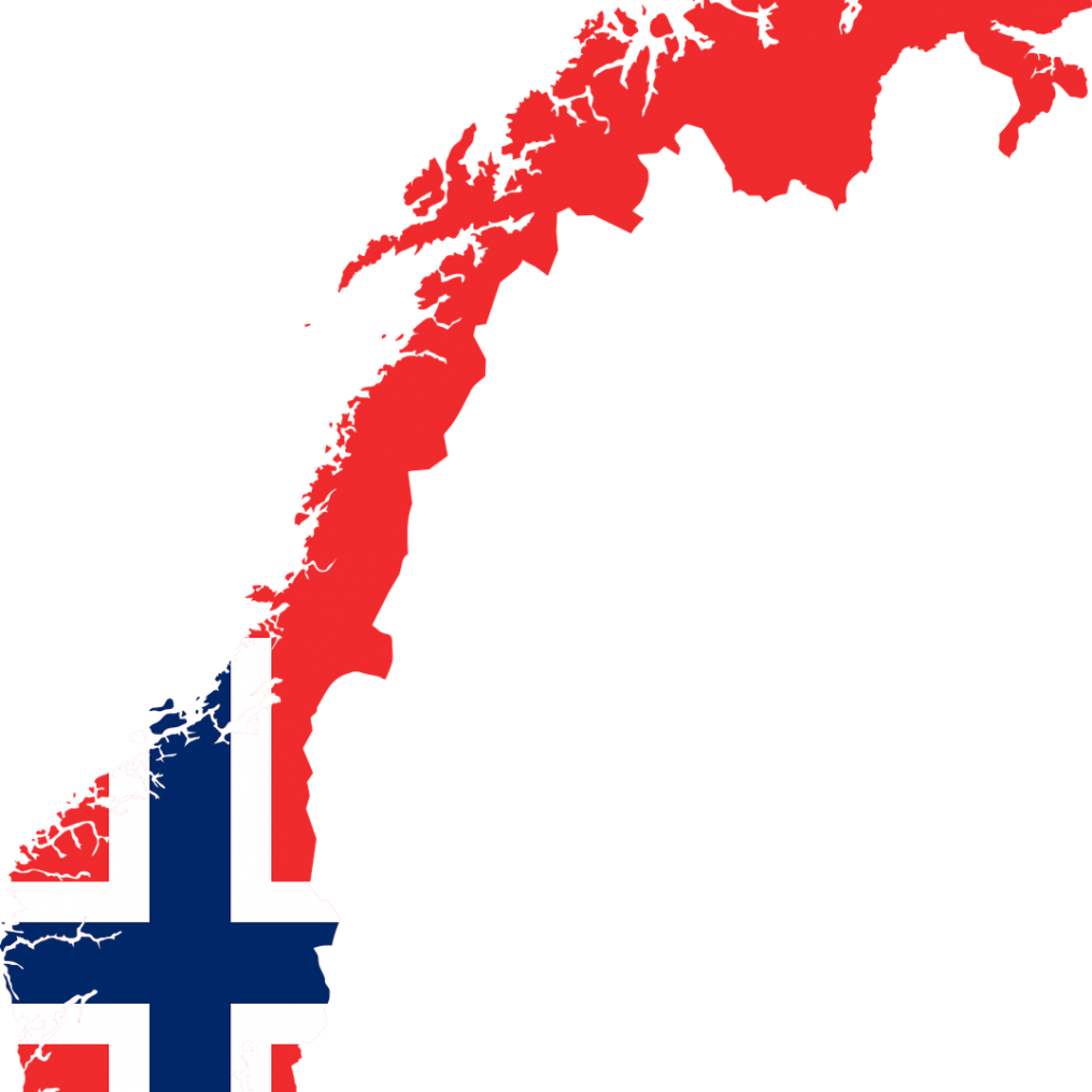grafika prezentująca flagę Norwegii